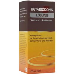 Braune Packung eines Antiseptikums zur Anwendung auf Haut und Wunden.