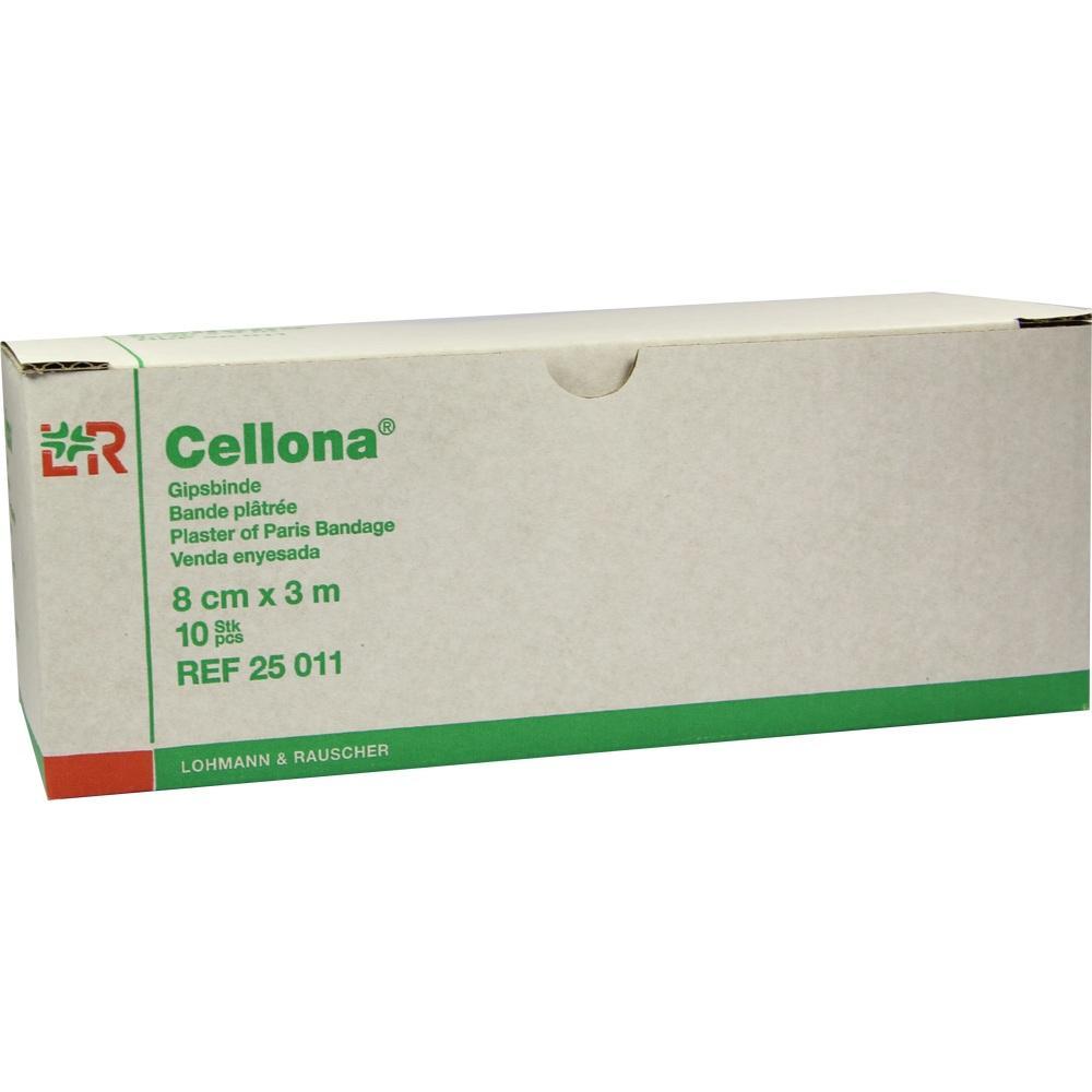 Ein Karton mit Gipsbinden der Marke Cellona.
